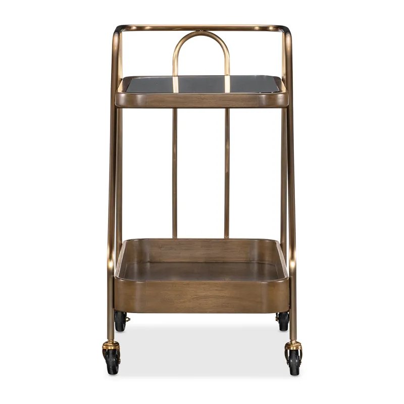 Commerce and Market Walnut Wine and Bar Cart