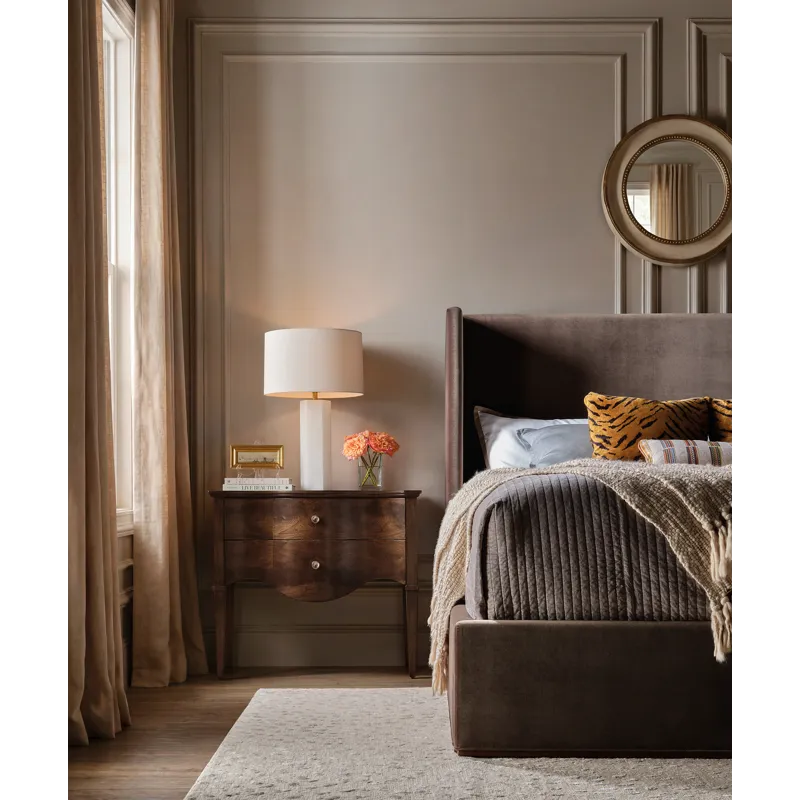 Archives California King Upholstered Panel Bed