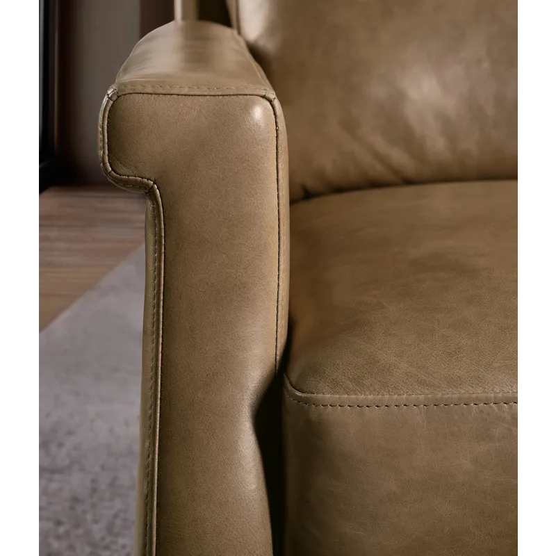 Hooker Ready-Made Upholstery Kaufman Swivel Power Recliner with Pop-Up Headrest