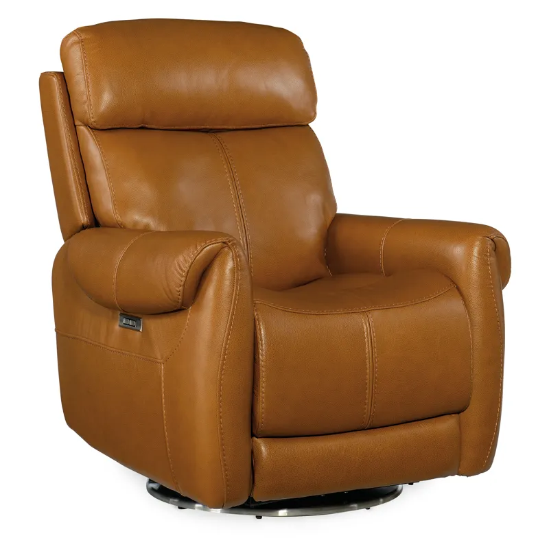 RC Sterling Swivel Power Recliner with Power Headrest