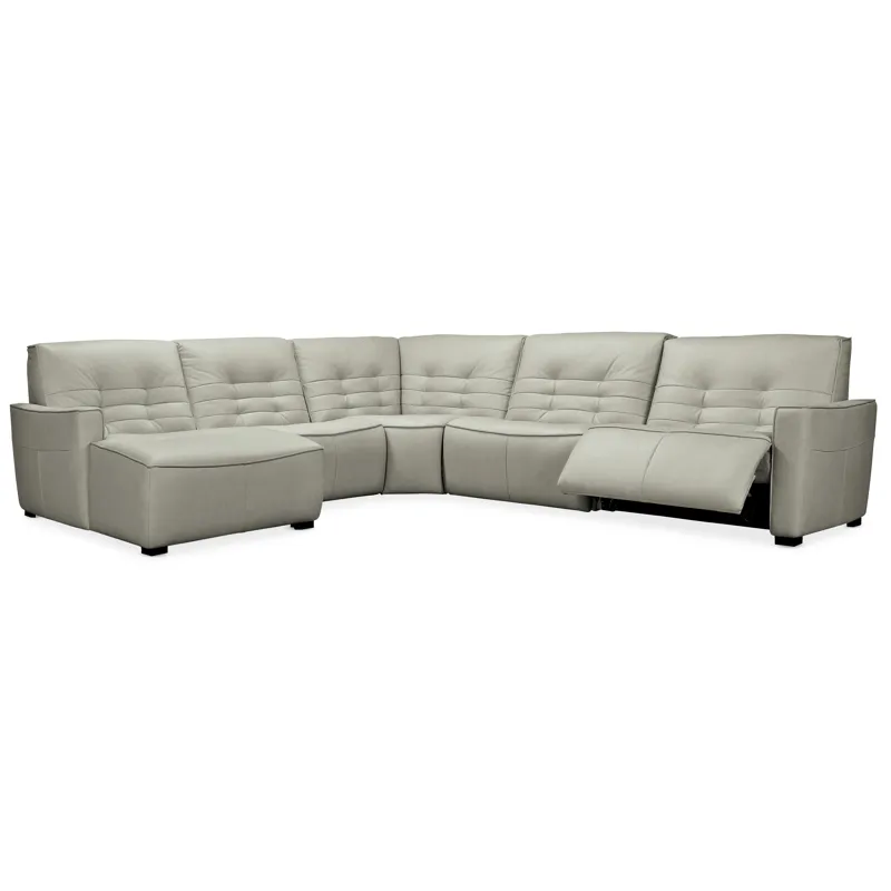 MS Reaux 5-Piece LAF Chaise Sectional w/2 Power Recliners