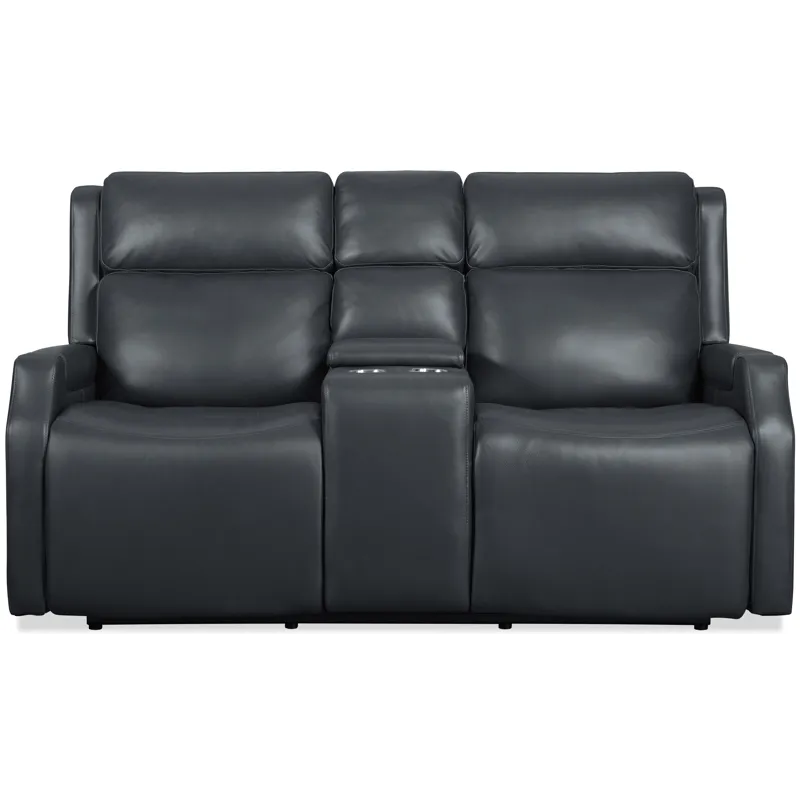 MS Nelson Zero Gravity Power Console Loveseat with Power Headrests and Lumbar