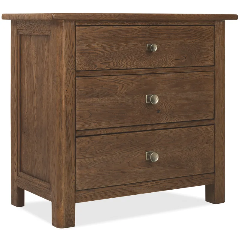 Driftwood Three-Drawer Nightstand
