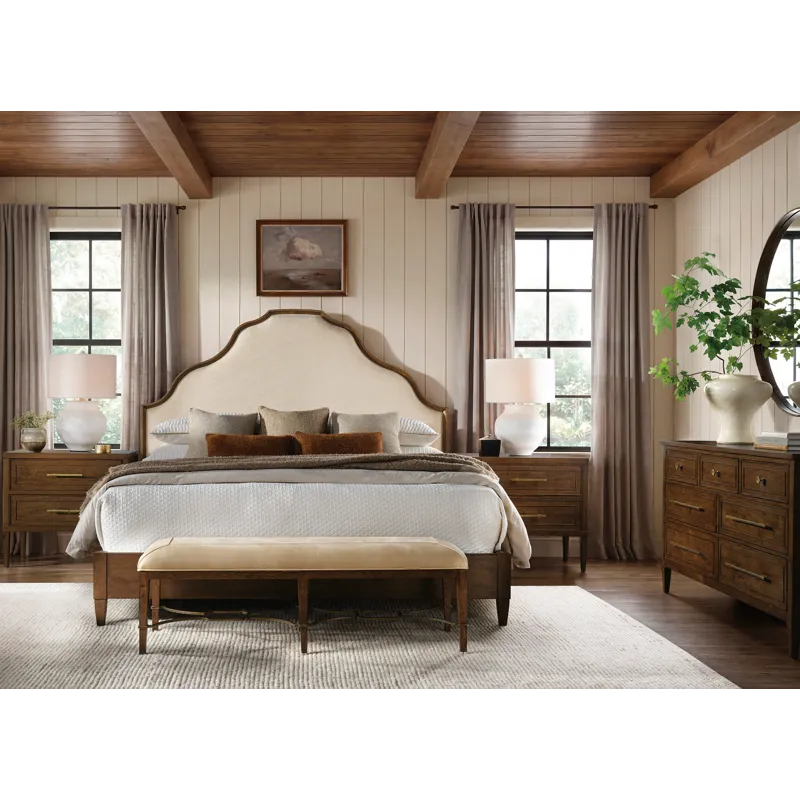Cashiers King Upholstered Panel Bed