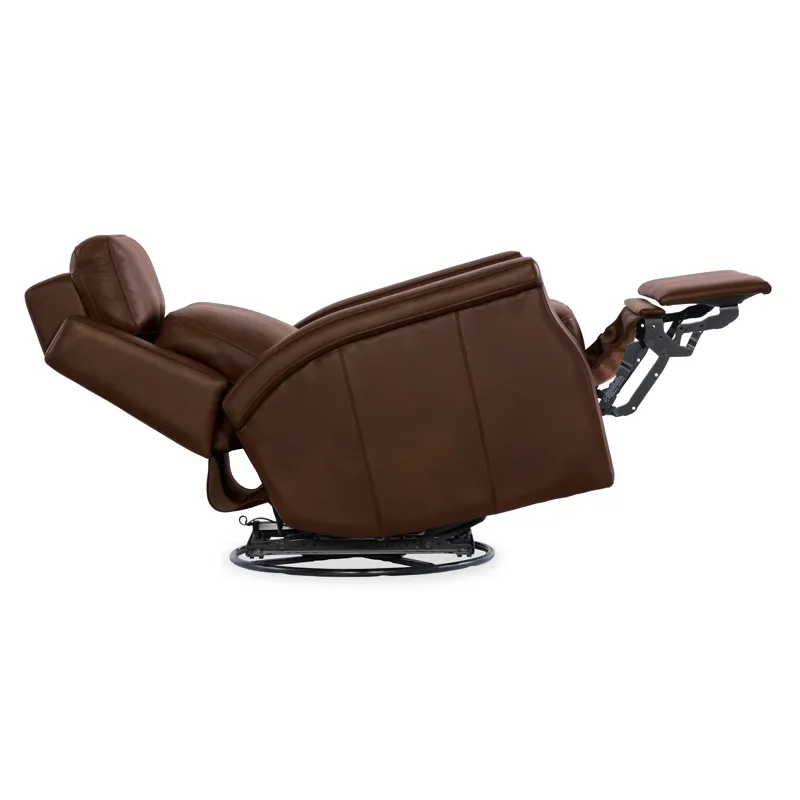 Hooker Ready-Made Upholstery Kaufman Swivel Power Recliner with Pop-Up Headrest