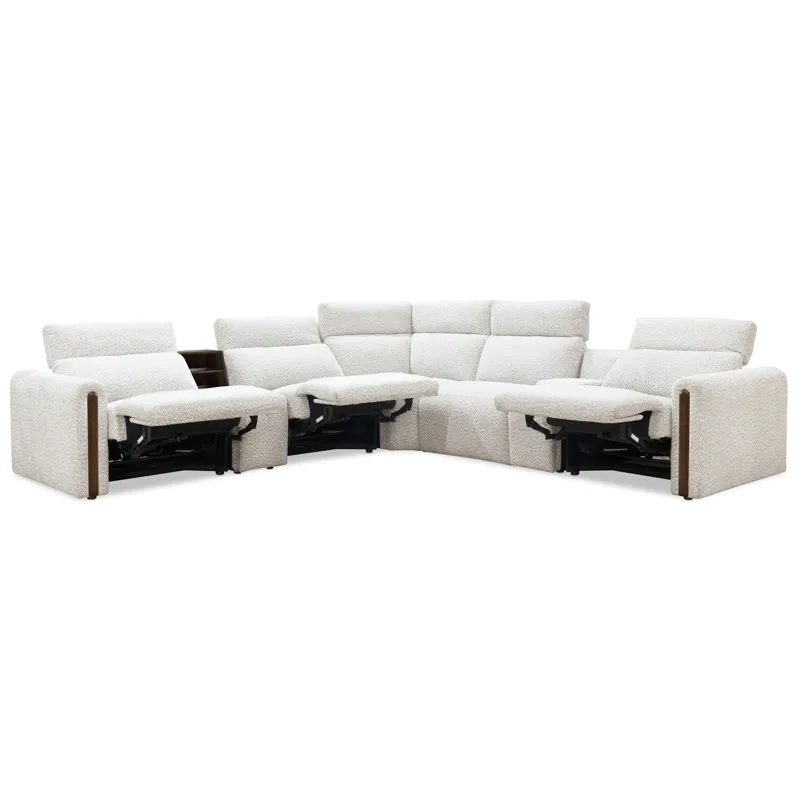 Hooker Ready-Made Upholstery Anaheim Seven-Piece Power Sectional