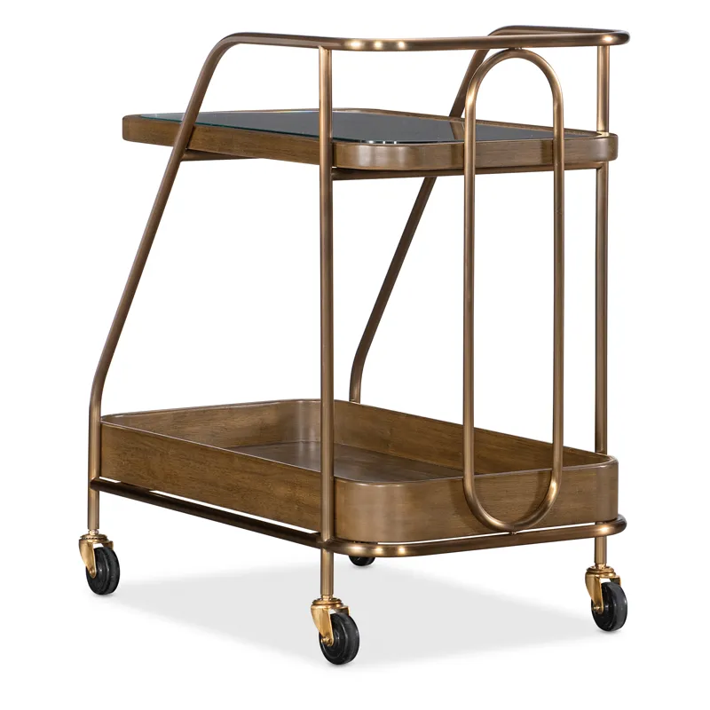 Commerce and Market Walnut Wine and Bar Cart