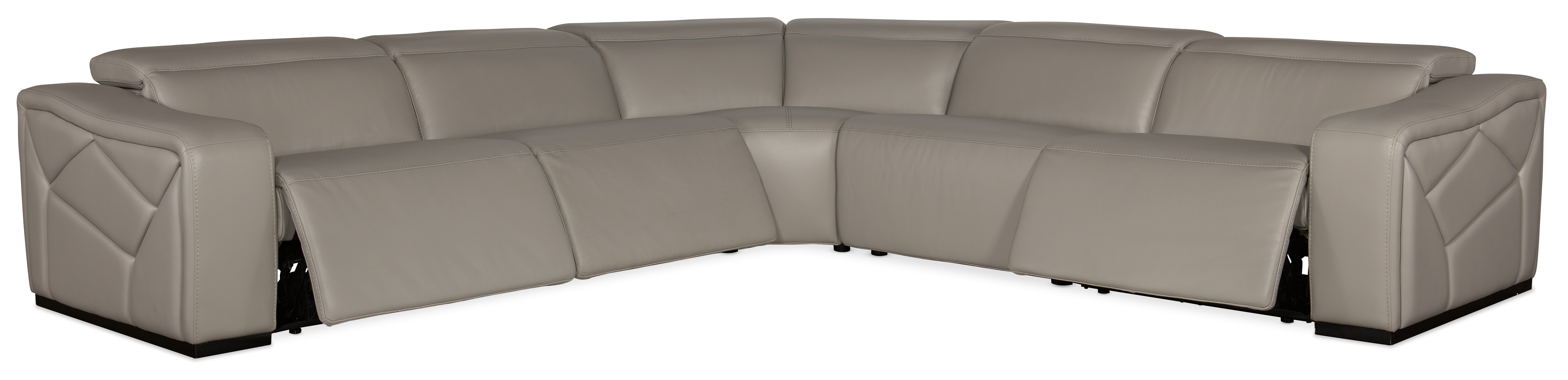MS Opal 5 Piece Sectional with 2 Power Recliners & Power Headrest SS602