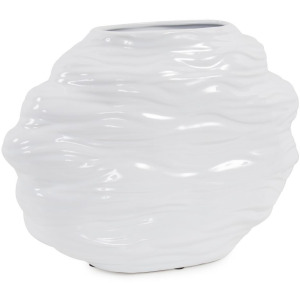 Ebb Vase in Glossy White, Short