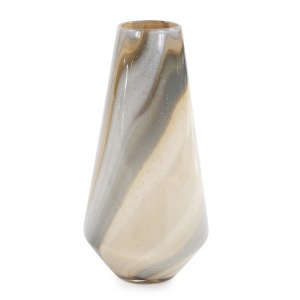Sand Art Tapered Glass Vase