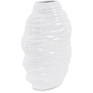 Ebb Vase in Glossy White, Tall
