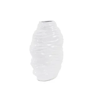 Ebb Vase in Glossy White, Tall