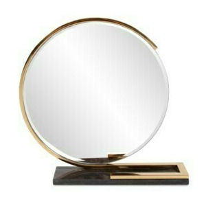 Gatsby Table Mirror with Black Marble Tray