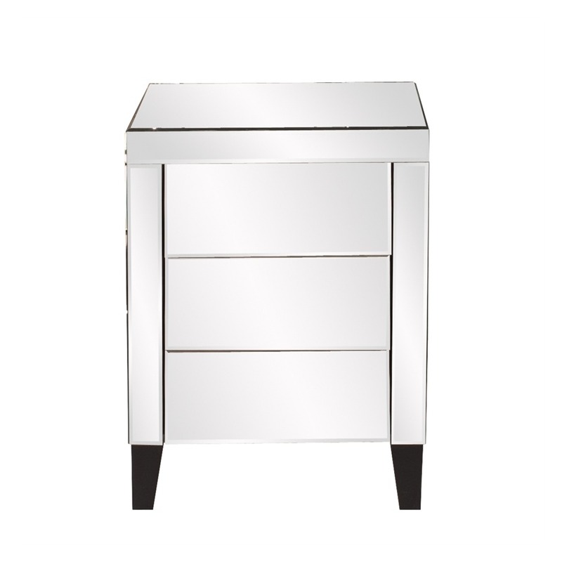 Mirrored 3 Drawer Small Dresser 99026 by Howard Elliott at Callan Furniture