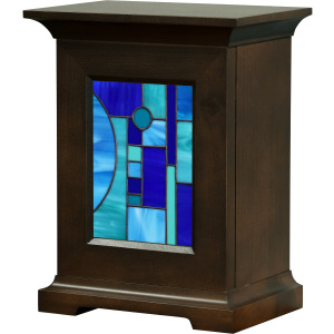 Transitions Urn With Contemporary Stained Glass Insert