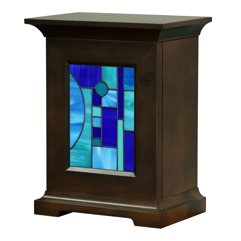 Transitions Urn With Contemporary Stained Glass Insert