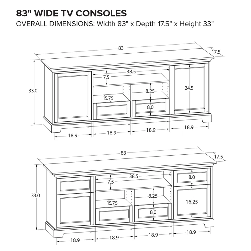 83" TV Console