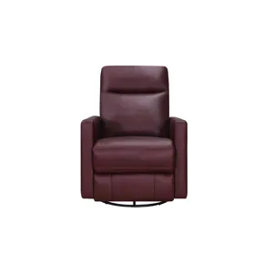 Ashby Power Headrest Swivel Glider Leather Recliner - Burgandy