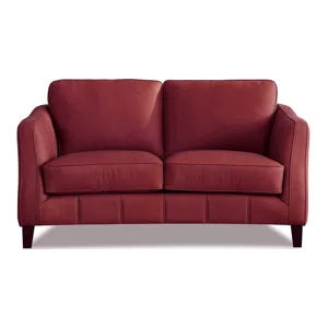 Aria Leather Loveseat - Cranberry
