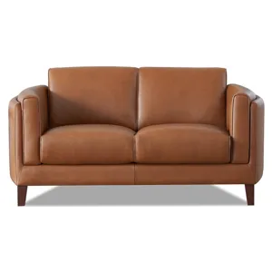 Maui Leather Loveseat - Nutmeg