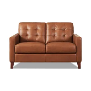 Aiden Leather Loveseat - Nutmeg