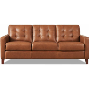 Aiden Leather Sofa - Nutmeg