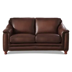 Belfast Leather Loveseat - Caramel