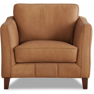 Aria Leather Chair - Saddle Brown