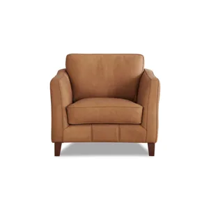 Aria Leather Chair - Saddle Brown