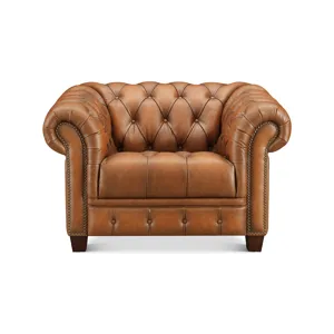 York Leather Chair - Saddle