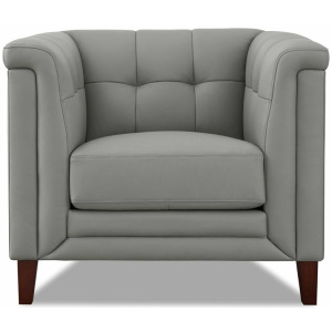 Arvo Leather Chair - Silver