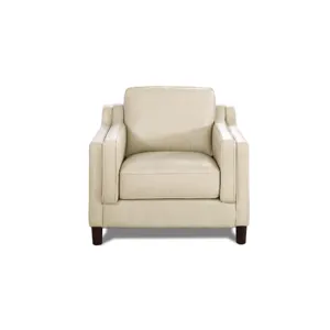 Bella Leather Chair - Ivory White