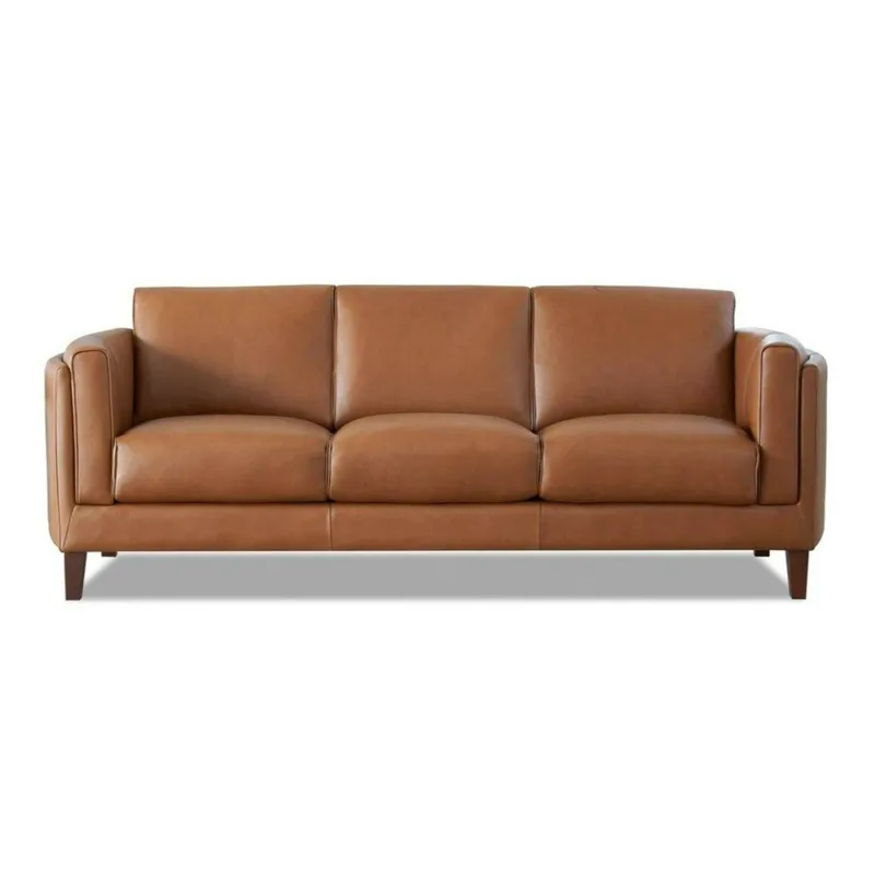 Maui Leather Sofa - Nutmeg