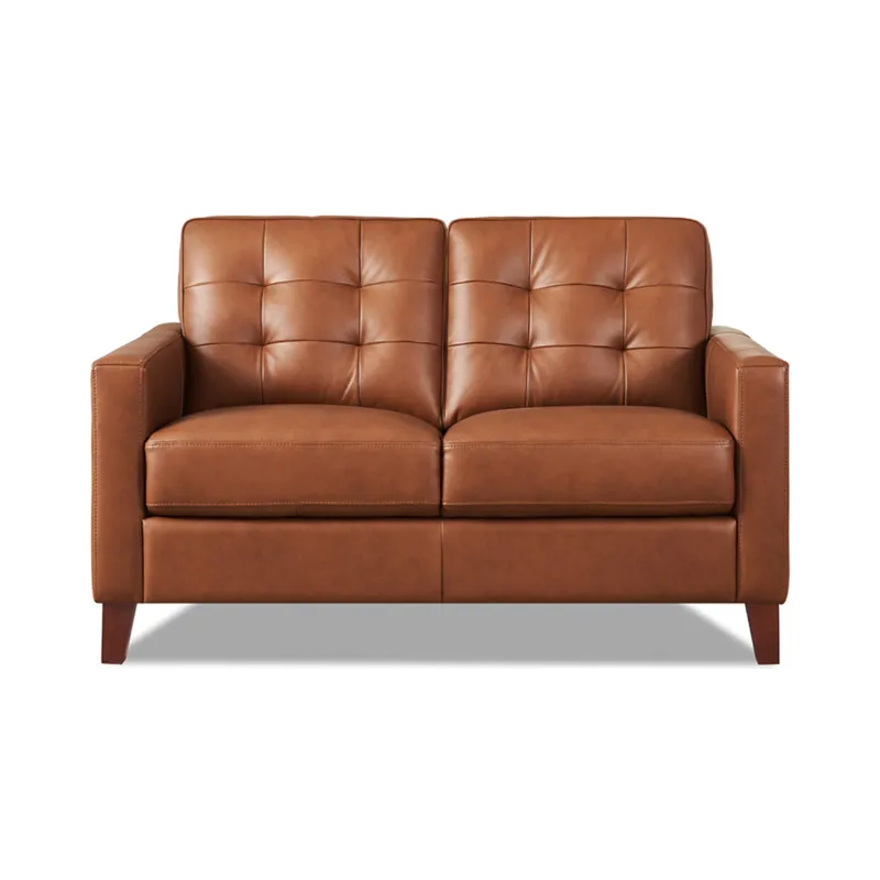 Aiden Leather Loveseat - Nutmeg