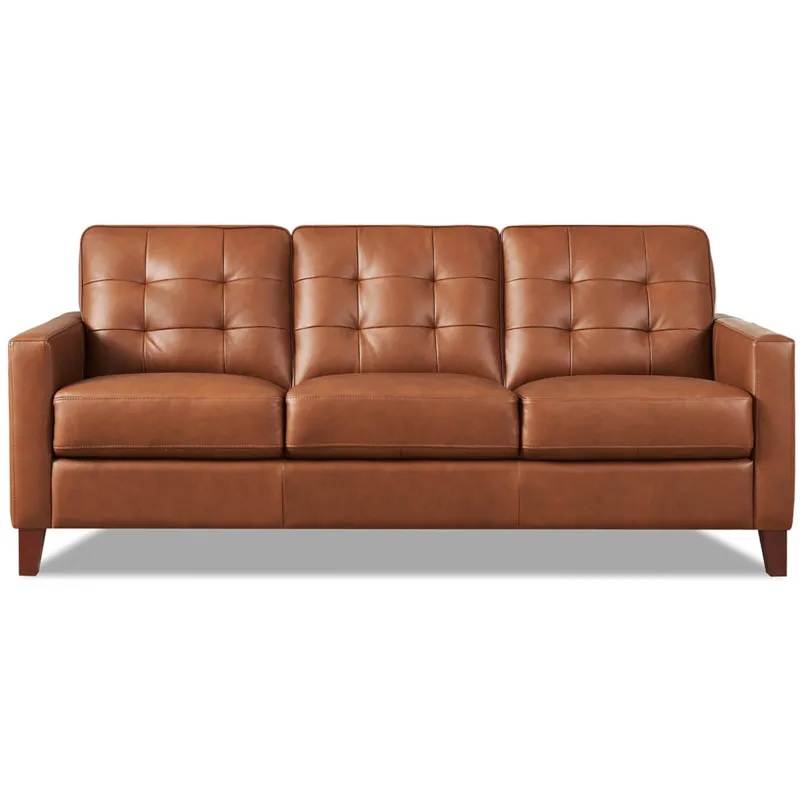 Aiden Leather Sofa - Nutmeg
