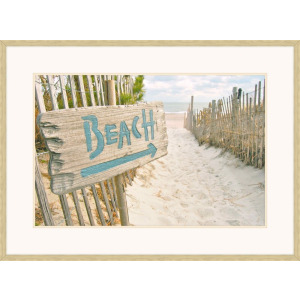 Beach Sign in the Sand