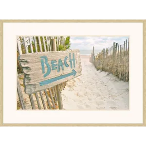 Beach Sign in the Sand