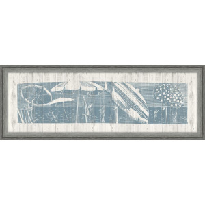 Beach Scene in Bay Blue