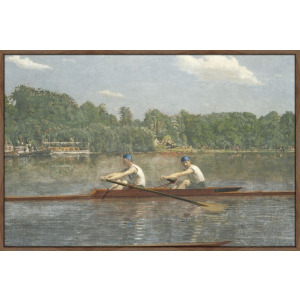 The Biglin Brothers Racing on Canvas by Thomas Eakins, 1872