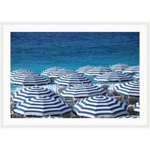 Blue Umbrellas on the Beach