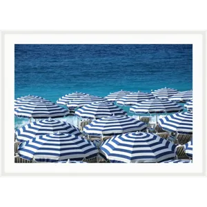 Blue Umbrellas on the Beach