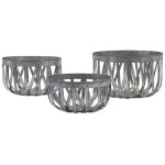 Arlene Galvanized Baskets - Set of 3