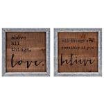 Believe in Love Wall Decor - Ast 2