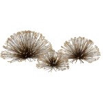 Laserette Wire Flower Wall Decor - Set of 3