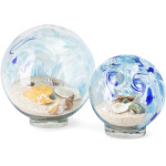 Adams Art Glass Globes - Set of 2