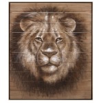 Cecil Lion Oil Painting on Wood