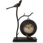 Bird and Branch with Hanging Clock
