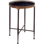 Round Black Accent Table
