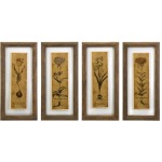 Cassander Double Glass Print Wall Art - Set of 4