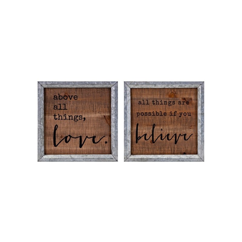 Believe in Love Wall Decor - Ast 2